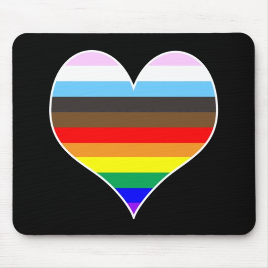 Rainbow Heart Muismat (Voorkant)