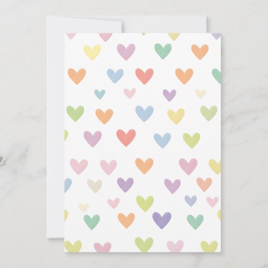 Rainbow Heart One Lucky Duck Girl Eerste Verjaarda Kaart (Achterkant)