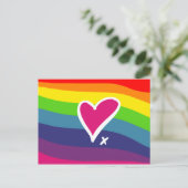 Rainbow Heart ontwerp wenskaart Briefkaart (Staand voorkant)