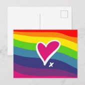 Rainbow Heart ontwerp wenskaart Briefkaart (Voorkant / Achterkant)