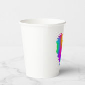 Rainbow Heart Papieren Bekers (Rechts)