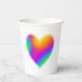 Rainbow Heart Papieren Bekers (Voorkant)