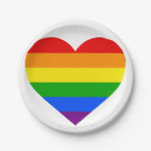 RAINBOW HEART" PAPIEREN BORDJE (Voorkant)