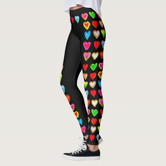 Rainbow Heart Pastel Leggings (Links)