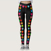 Rainbow Heart Pastel Leggings (Voorkant)