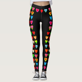 Rainbow Heart Pastel Leggings