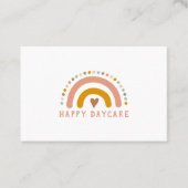 Rainbow Heart Pastel Spots Visitekaartje (Voorkant)