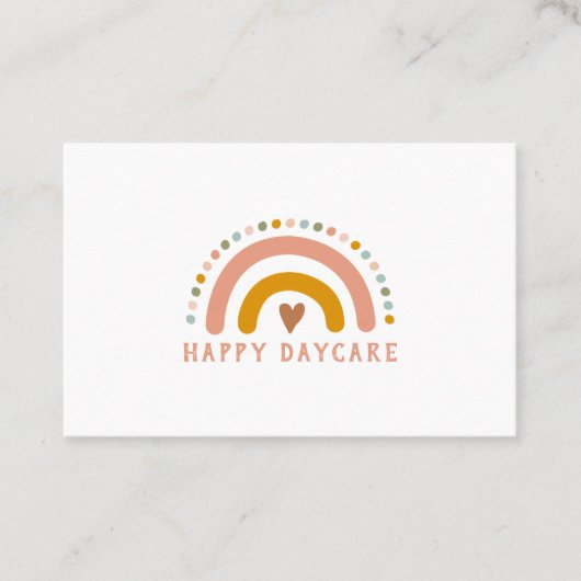 Rainbow Heart Pastel Spots Visitekaartje (Voorkant)