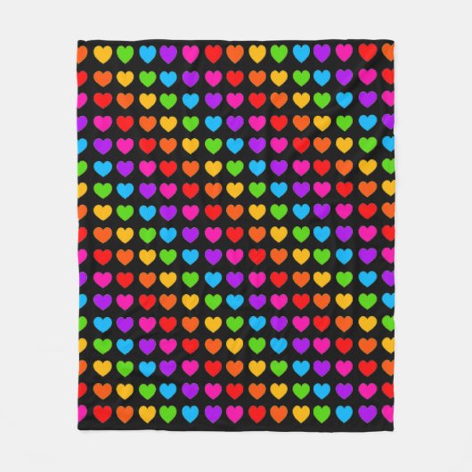 Rainbow Heart Patroondeken Fleece Deken (Voorkant)