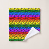 Rainbow Heart Pattern Bad Handdoek (Wasdoekje)