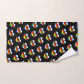 Rainbow Heart Pattern Bad Handdoek (Handdoek)