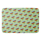 Rainbow Heart Pattern Bath Mat (Voorkant)