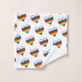 Rainbow Heart Pattern Bath Towel Set Bad Handdoek (Wasdoekje)