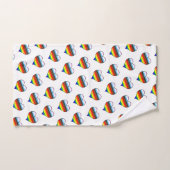 Rainbow Heart Pattern Bath Towel Set Bad Handdoek (Handdoek)