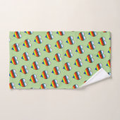 Rainbow Heart Pattern Bath Towel Set Bad Handdoek (Handdoek)
