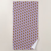 Rainbow Heart Pattern Beach Towel Strandlaken (Voorkant)