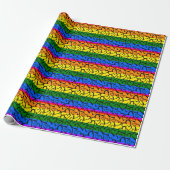 Rainbow Heart Pattern Cadeaupapier (Uitgerold)