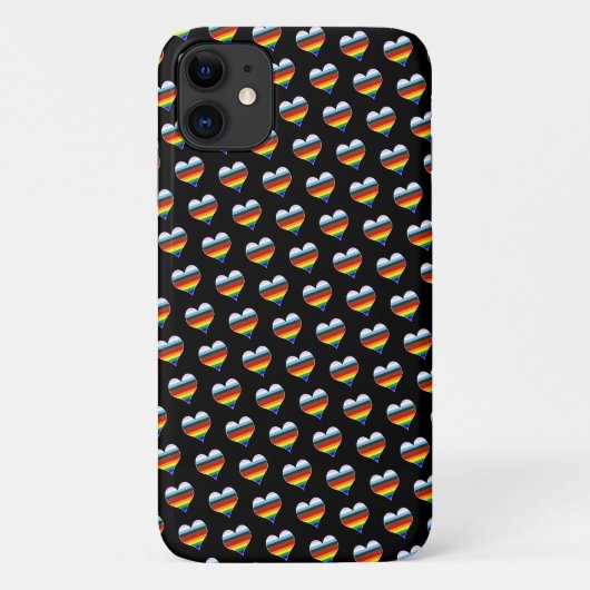 Rainbow Heart Pattern Case-Mate iPhone Case (Achterkant)