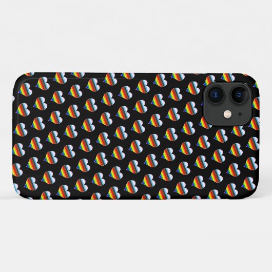 Rainbow Heart Pattern Case-Mate iPhone Case (Achterkant (horizontaal))