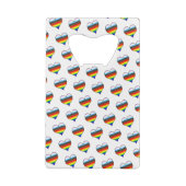 Rainbow Heart Pattern Credit Kaart Bottle Open Creditkaart Flessenopener (Achterkant)