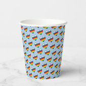 Rainbow Heart Pattern Cups Papieren Bekers (Achterkant)