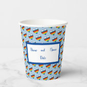 Rainbow Heart Pattern Cups Papieren Bekers (Voorkant)