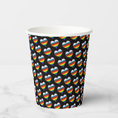 Rainbow Heart Pattern Cups Papieren Bekers (Achterkant)