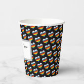 Rainbow Heart Pattern Cups Papieren Bekers (Links)