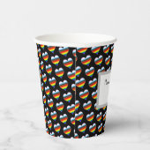 Rainbow Heart Pattern Cups Papieren Bekers (Rechts)