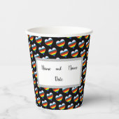 Rainbow Heart Pattern Cups Papieren Bekers (Voorkant)