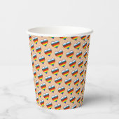 Rainbow Heart Pattern Cups Papieren Bekers (Achterkant)