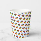 Rainbow Heart Pattern Cups Papieren Bekers (Achterkant)
