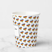 Rainbow Heart Pattern Cups Papieren Bekers (Links)