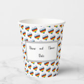 Rainbow Heart Pattern Cups Papieren Bekers (Voorkant)