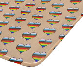 Rainbow Heart Pattern Cutting Board Snijplank (Hoek)