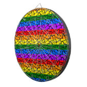 Rainbow Heart Pattern Dartbord (Voorkant Rechts)