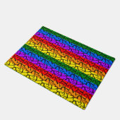 Rainbow Heart Pattern Deurmat (Schuin)