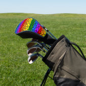 Rainbow Heart Pattern Golfheadcover (Insitu)