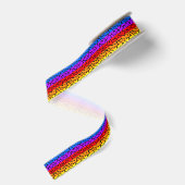 Rainbow Heart Pattern Grosgrain Lint (Achterkant)