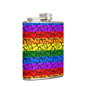 Rainbow Heart Pattern Heupfles (Rechts)