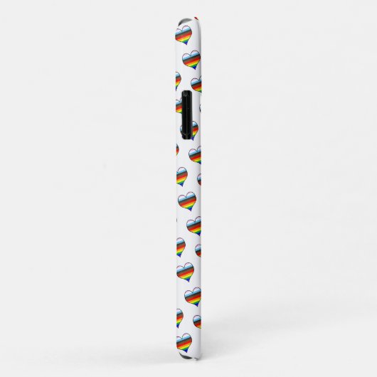 Rainbow Heart Pattern Hoesje-Mate iPhone Case (Achterkant/rechts)