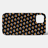 Rainbow Heart Pattern Hoesje-Mate iPhone Case (Achterkant (horizontaal))