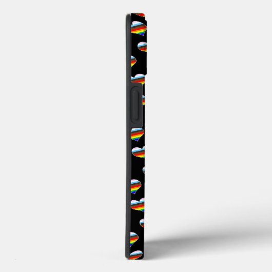 Rainbow Heart Pattern Hoesje-Mate iPhone Case (Achterkant / Rechts)