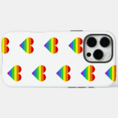 Rainbow Heart Pattern iPhone 16 Pro Max Hoesje (Achterkant (horizontaal))