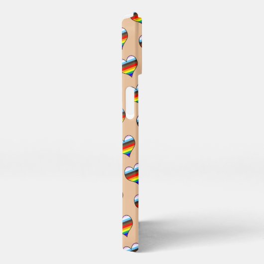Rainbow Heart Pattern iPhone Case Hoesje (Rechterkant)