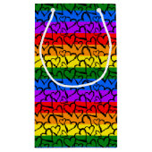 Rainbow Heart Pattern Klein Cadeauzakje (Achterkant)