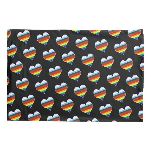 Rainbow Heart Pattern Kussensloop (Achterkant)