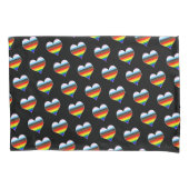 Rainbow Heart Pattern Kussensloop (Voorkant)