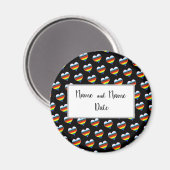 Rainbow Heart Pattern Magnet (Voorkant / Achterkant)