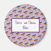 Rainbow Heart Pattern Magnet (Voorkant)